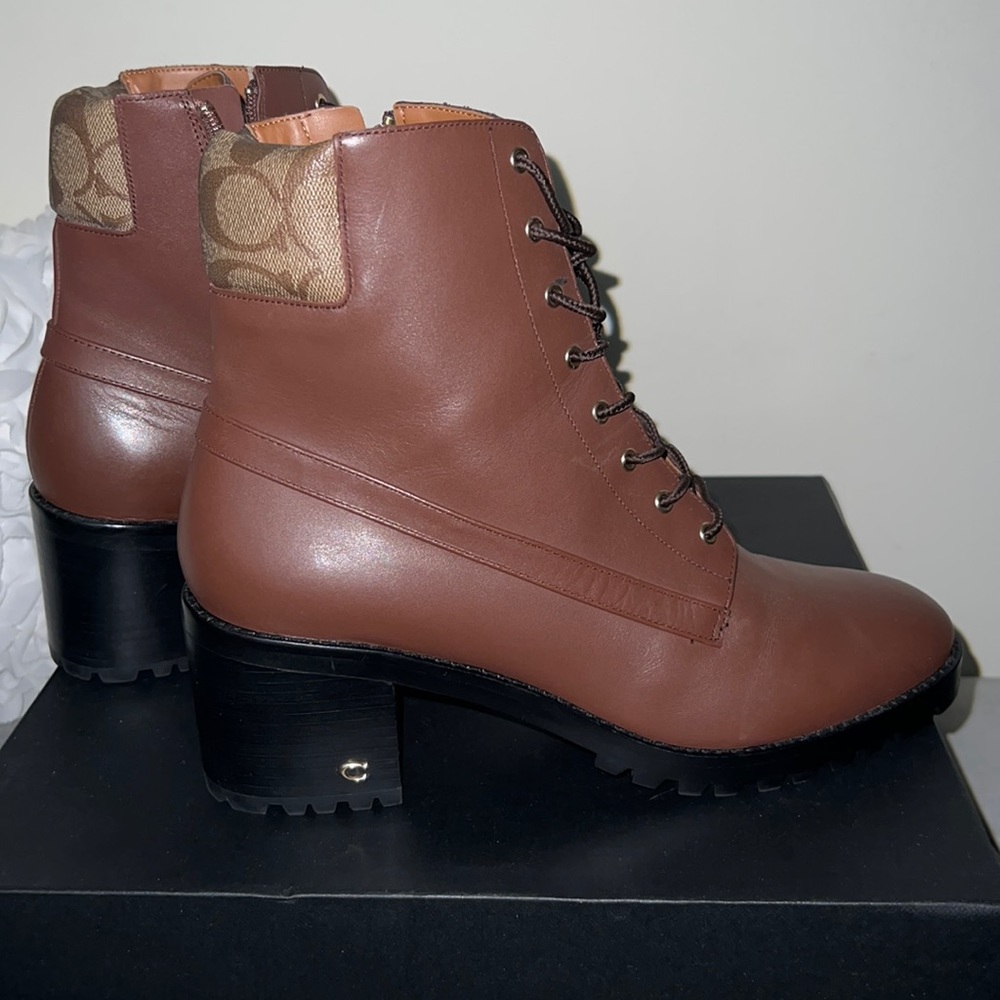 Coach walnut color boot